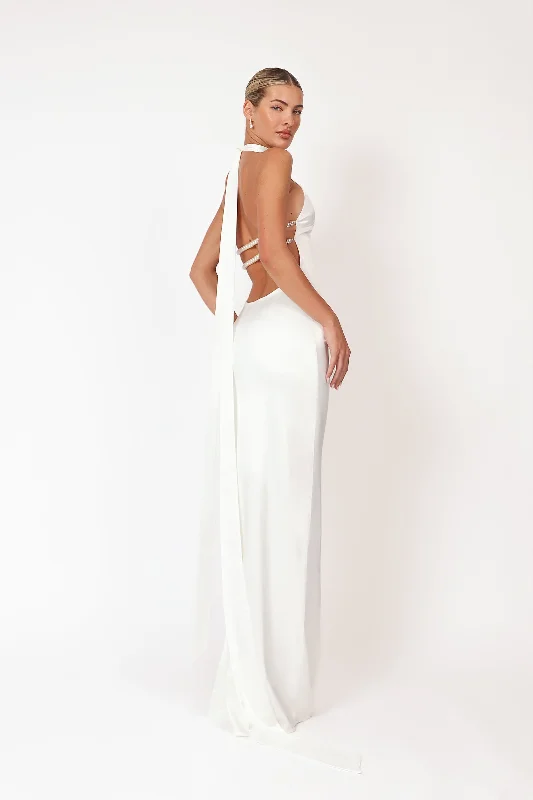Maxi dresses with pom - pom trims for a playful and festive lookKemily Dress - Ivory Maxi dresses with pom - pom trims for a playful and festive lookKemily Dress - Ivory