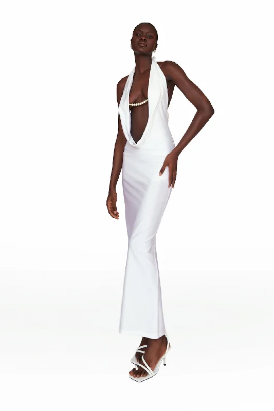 Maxi dresses with a cinched waist for a defined silhouetteKiyah Dress - Ivory