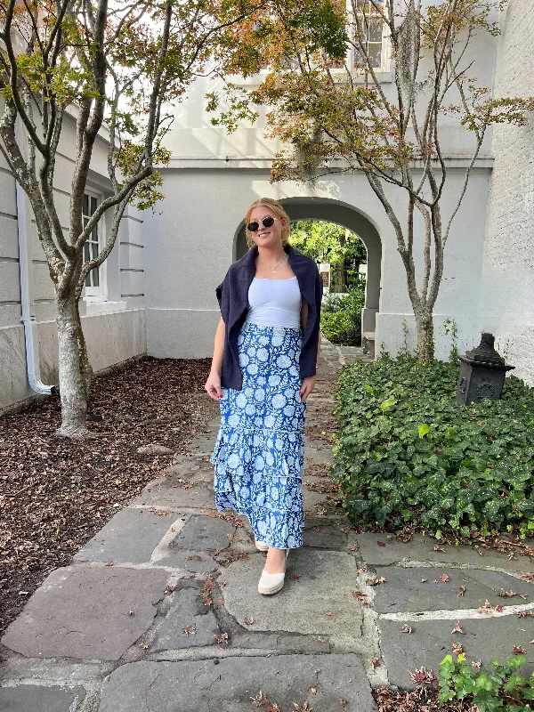 Maxi dresses with fringe trim for a bohemian vibeLola Midi Skirt Royal Chatham