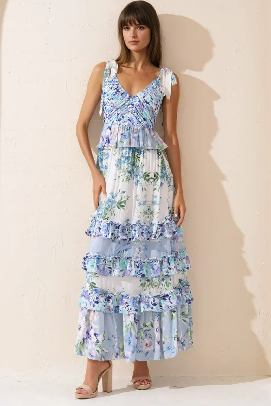 Floral print maxi dresses for summer garden partiesLOVE MIX MAXI DRESS