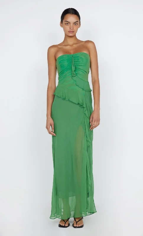 Polyester maxi dresses for easy - care and durabilityMARESCA STRAPLESS DRESS - GREEN APPLE Polyester maxi dresses for easy - care and durabilityMARESCA STRAPLESS DRESS - GREEN APPLE