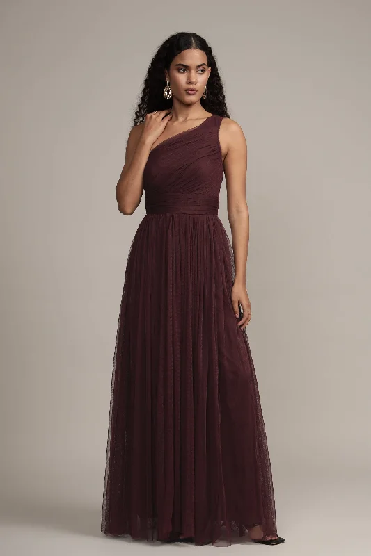 Maxi dresses with an empire waist for a flattering fit on all body typesOne Shoulder Maxi Dress in Plum Maxi dresses with an empire waist for a flattering fit on all body typesOne Shoulder Maxi Dress in Plum