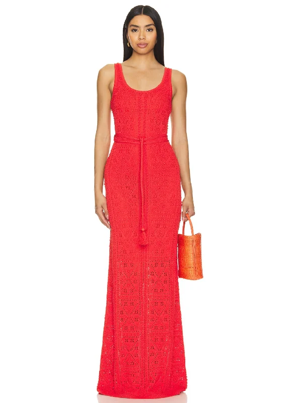 Maxi dresses with side slits for a touch of allureSelma Knit Maxi Dress - Radiant Red Maxi dresses with side slits for a touch of allureSelma Knit Maxi Dress - Radiant Red