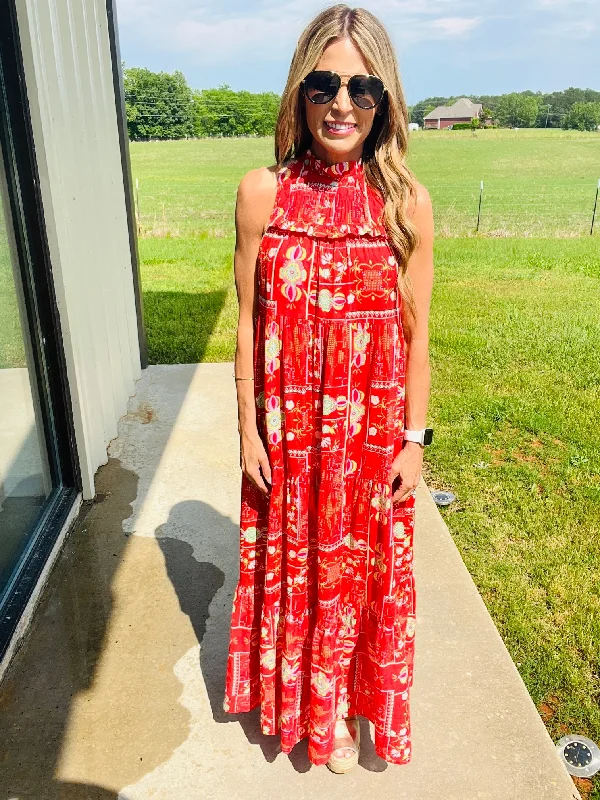 Maxi dresses with mesh panels for a sexy and trendy appearanceSET THE SPARK DRESS