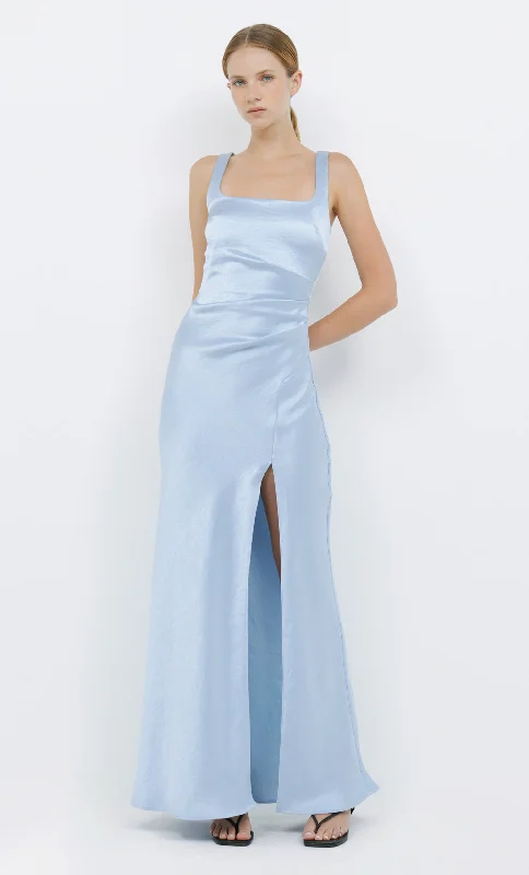 Maxi dresses with a cinched waist for a defined silhouetteTHE DREAMER SQUARE NECK DRESS - DUSTY BLUE