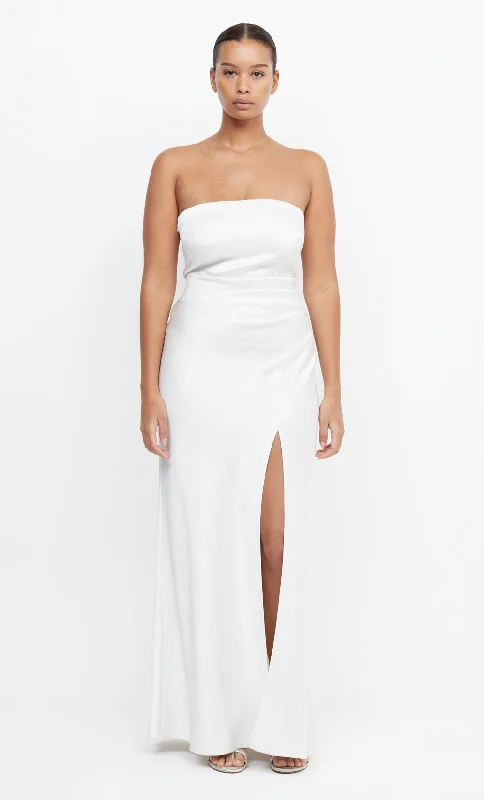 THE DREAMER STRAPLESS DRESS  - IVORY