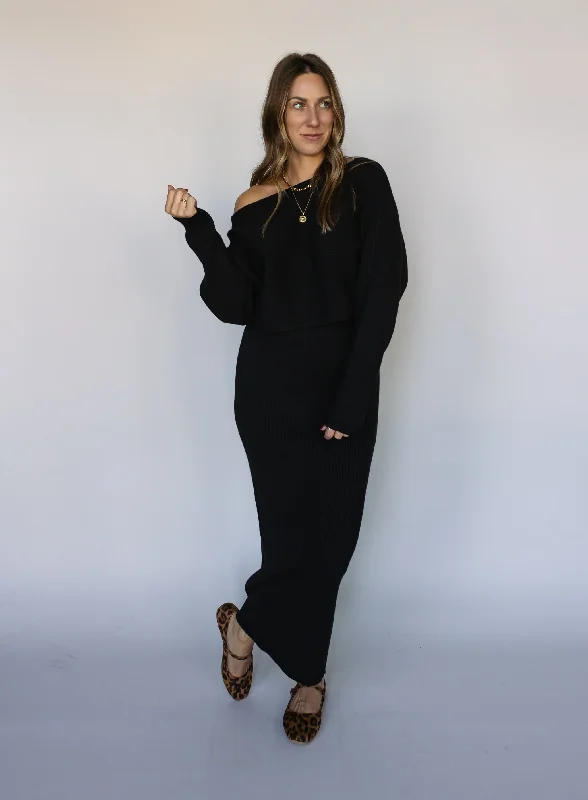 Maxi dresses with cold - shoulder cutouts for a trendy lookMaxwell Sweater & Midi Skirt Set Maxi dresses with cold - shoulder cutouts for a trendy lookMaxwell Sweater & Midi Skirt Set