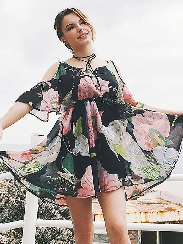 Animal print mini dresses for a bold statementKittenAlarm - Off shoulder Floral Printed dress Animal print mini dresses for a bold statementKittenAlarm - Off shoulder Floral Printed dress