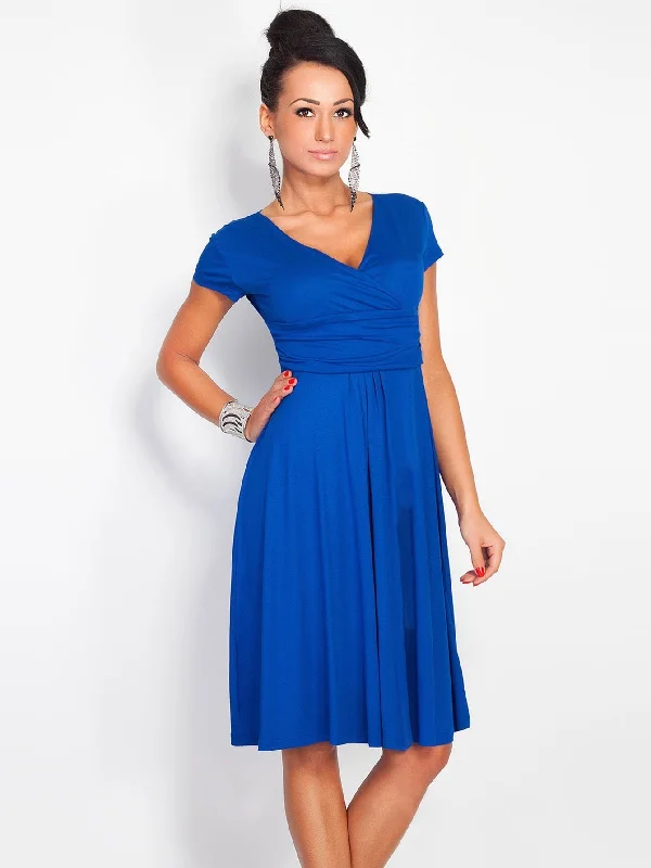 Mini dresses with fringe for a bohemian styleKittenAlarm - Solid V-neck Dress