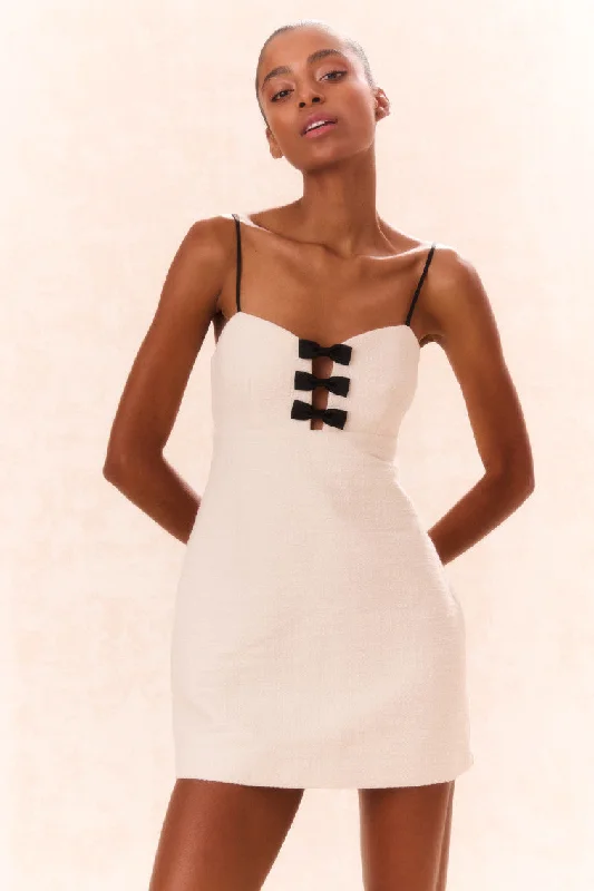 Mini dresses with cut - out details for a trendy lookAdelaide Tweed Mini Dress-CREAM Mini dresses with cut - out details for a trendy lookAdelaide Tweed Mini Dress-CREAM