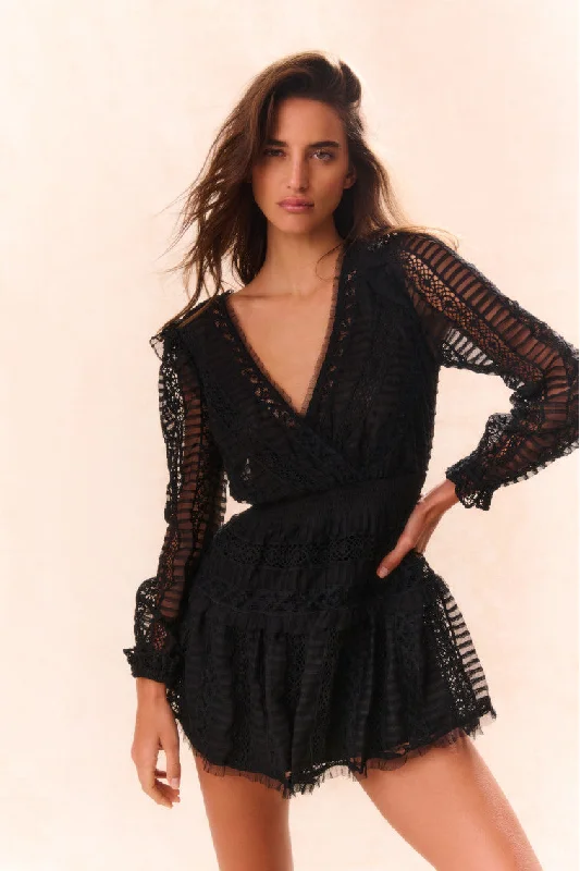 Mini dresses with beaded embellishments for a fancy eventAlonsa Lace-Detailed Mini Dress Mini dresses with beaded embellishments for a fancy eventAlonsa Lace-Detailed Mini Dress