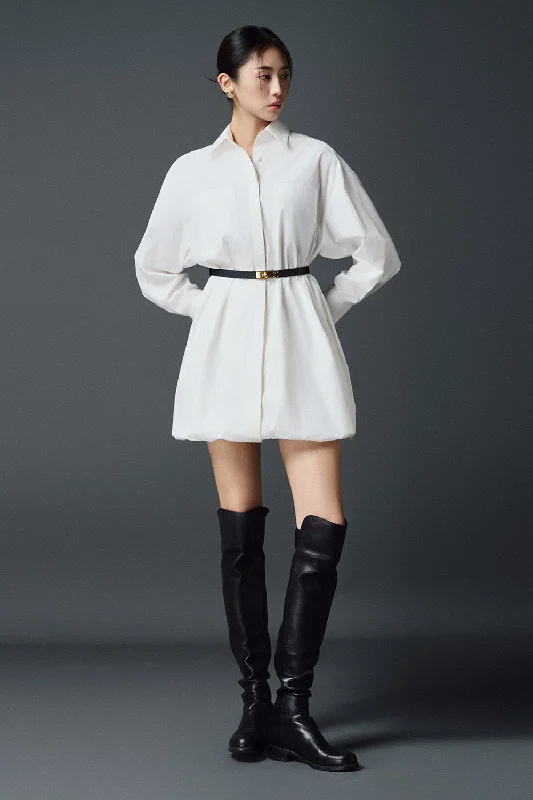 Mini dresses with tassel accents for a fun touchInez Shirt Collared Neck Cotton Mini Dress Mini dresses with tassel accents for a fun touchInez Shirt Collared Neck Cotton Mini Dress