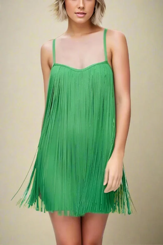 Mini dresses with button - down frontsJazel Bodycon Mini Dress - Emerald Green