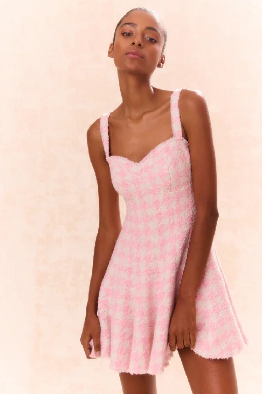 Mini dresses with geometric prints for a modern aestheticJosalie Tweed Dress