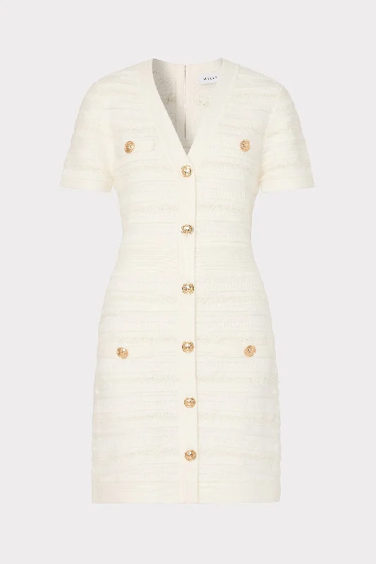 Mini dresses with polka dot patternsKennedy Textured Knit Mini Dress