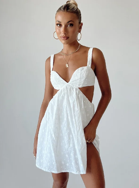 Polyester mini dresses for easy careKhalia Mini Dress White