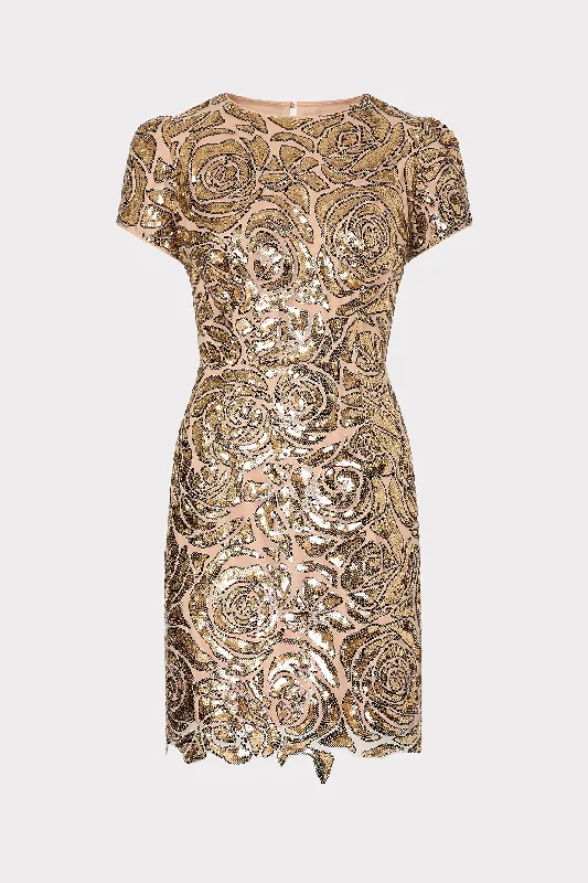 Mini dresses with criss - cross backs for a flirty lookKyla Rose Sequins Mini Dress