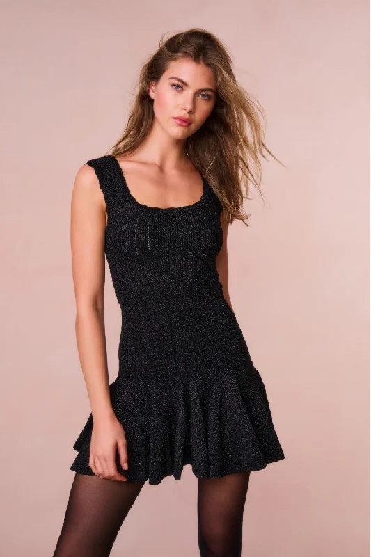Mini dresses with bow accents for a sweet lookMaryanne Metallic Knit Mini Dress