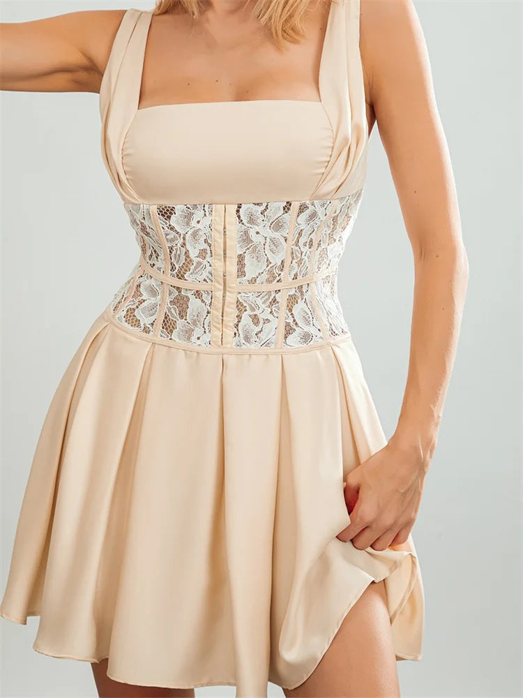 Mini dresses with keyhole necklinesFashionSierra - 2024 Sleeveless Sheer Lace Patchwork Tank Mini Dress Mini dresses with keyhole necklinesFashionSierra - 2024 Sleeveless Sheer Lace Patchwork Tank Mini Dress