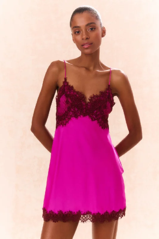 Sheer mini dresses with lace insertsWaterman Lace-Trimmed Mini Slip Dress