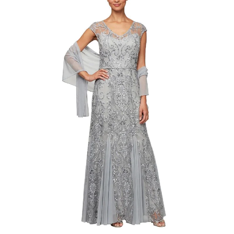 Wedding guest dresses with ruched bodices and spaghetti strapsAlex Evenings AE8117808 Long Formal Dress Sale Wedding guest dresses with ruched bodices and spaghetti strapsAlex Evenings AE8117808 Long Formal Dress Sale