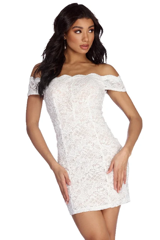 Long - cocktail dresses with a slit and a fitted bodiceAndrea Formal Glitter Lace Dress Long - cocktail dresses with a slit and a fitted bodiceAndrea Formal Glitter Lace Dress