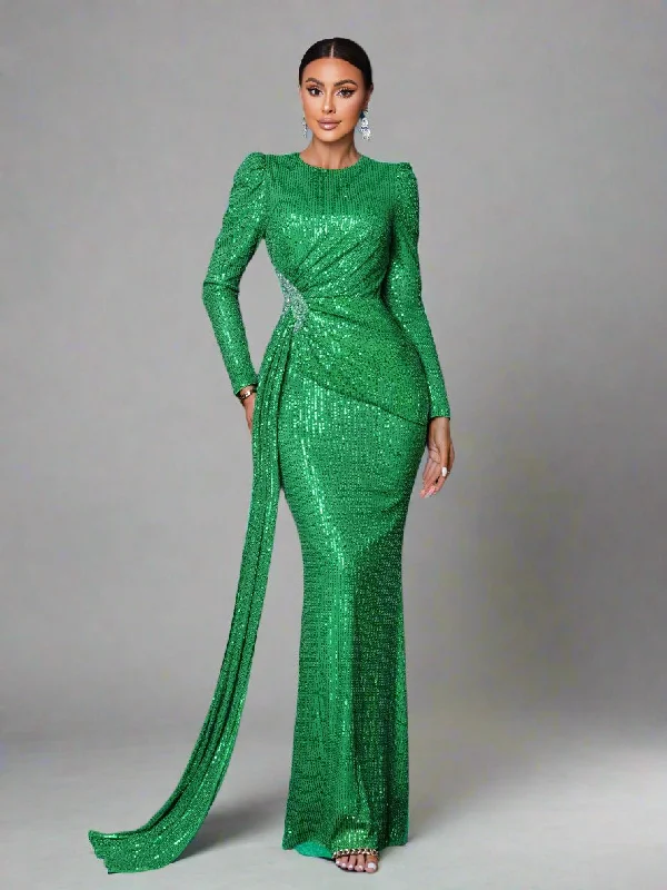 Satin cocktail dresses with a high - low hem for a modern touchFull Cover Ribbon Glitter Formal Dress RJ11134 Satin cocktail dresses with a high - low hem for a modern touchFull Cover Ribbon Glitter Formal Dress RJ11134