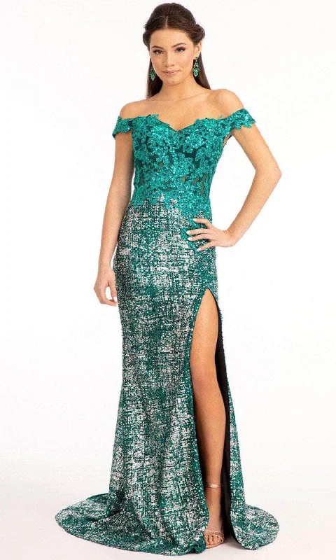 Wedding guest dresses with fringe accents for a bohemian - inspired weddingGLS by Gloria GL3024 - Sheer Off Shoulder Formal Gown Wedding guest dresses with fringe accents for a bohemian - inspired weddingGLS by Gloria GL3024 - Sheer Off Shoulder Formal Gown