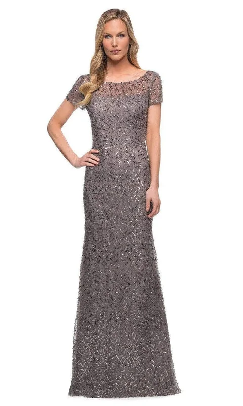 Wedding guest dresses with patchwork designs for a unique lookLa Femme - 29910 Sequined Formal Long Mother of the Bride Dress Wedding guest dresses with patchwork designs for a unique lookLa Femme - 29910 Sequined Formal Long Mother of the Bride Dress