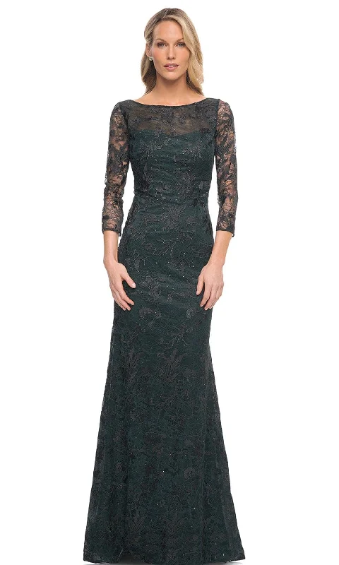 Wedding guest dresses with tiered skirts for a feminine lookLa Femme 30317 - Sheer Lace Dress Wedding guest dresses with tiered skirts for a feminine lookLa Femme 30317 - Sheer Lace Dress