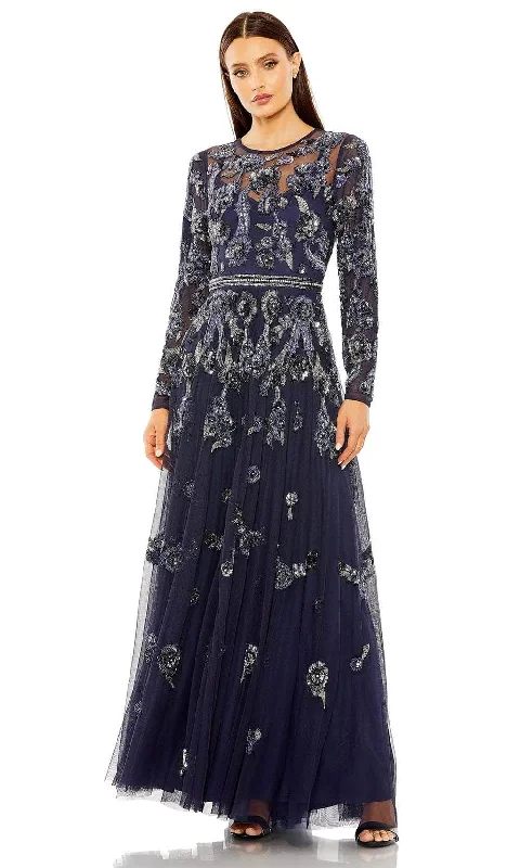 Sheer wedding guest dresses with lace inserts and long sleevesMac Duggal 10013 - Long Sleeve Illusion Dress Sheer wedding guest dresses with lace inserts and long sleevesMac Duggal 10013 - Long Sleeve Illusion Dress