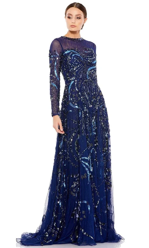 Wedding guest dresses with empire waists and tulle skirtsMac Duggal - 5217 Illusion Neckline Long Sleeve Mother of the Bride Gown Wedding guest dresses with empire waists and tulle skirtsMac Duggal - 5217 Illusion Neckline Long Sleeve Mother of the Bride Gown