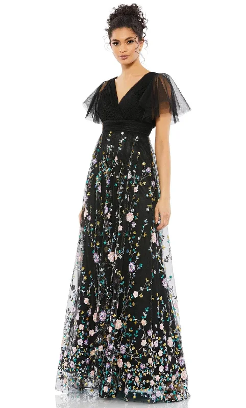 Geometric - printed wedding guest dresses for a modern weddingMac Duggal 67889 - Short Sleeve Floral Printed Evening Dress Geometric - printed wedding guest dresses for a modern weddingMac Duggal 67889 - Short Sleeve Floral Printed Evening Dress