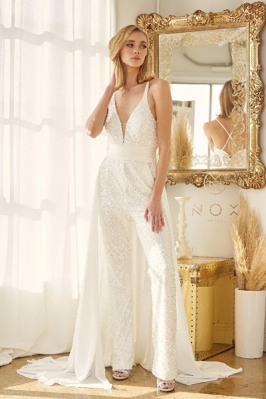 Wedding guest dresses with cold - shoulder designs and solid colorsSleeveless Long Jumpsuit Wedding Wedding guest dresses with cold - shoulder designs and solid colorsSleeveless Long Jumpsuit Wedding