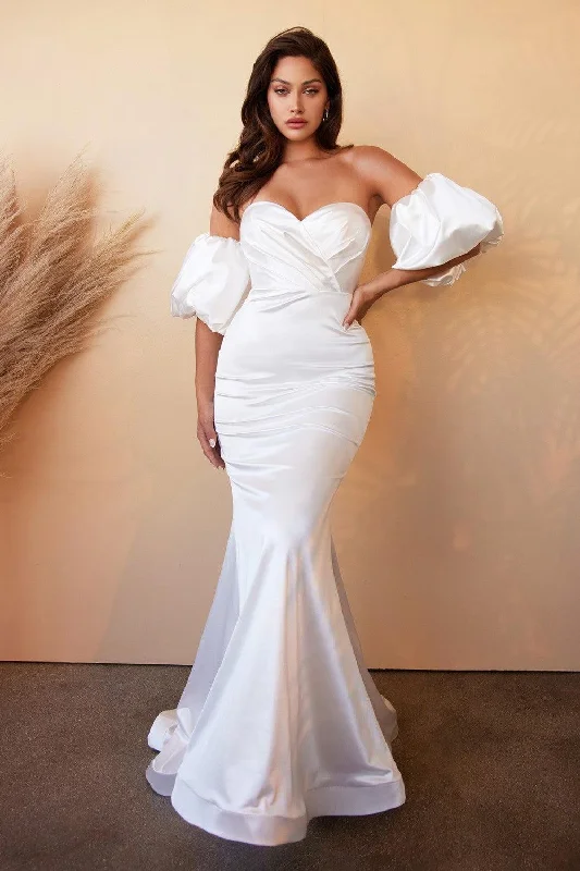A - line cocktail wedding guest dresses in pastel colorsCinderella Divine CD984W Strapless Off White Long Wedding Dress A - line cocktail wedding guest dresses in pastel colorsCinderella Divine CD984W Strapless Off White Long Wedding Dress