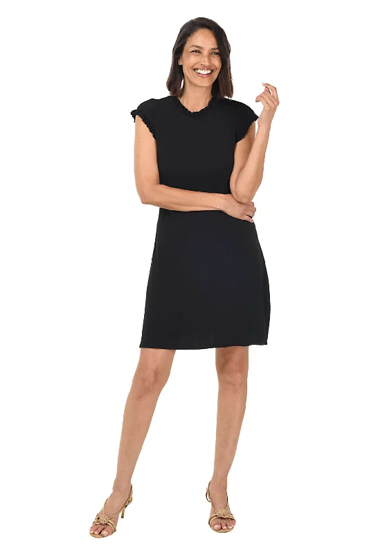 Cocktail dresses with off - the - shoulder designs and beaded accentsSolid Ruffle Neck Dress Cocktail dresses with off - the - shoulder designs and beaded accentsSolid Ruffle Neck Dress