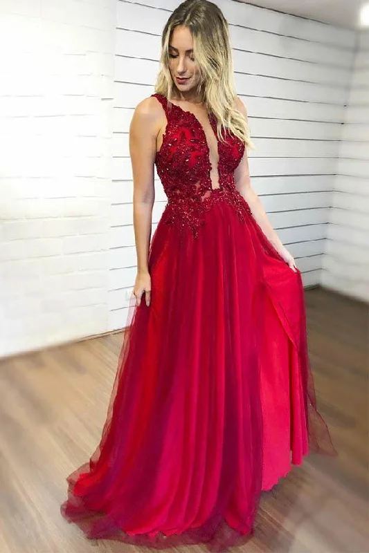 Strapless party dresses with a beaded bodice for added eleganceA-line Sleeveless Split Floor-Length Prom Dresses With Appliques Beading PG898 Strapless party dresses with a beaded bodice for added eleganceA-line Sleeveless Split Floor-Length Prom Dresses With Appliques Beading PG898