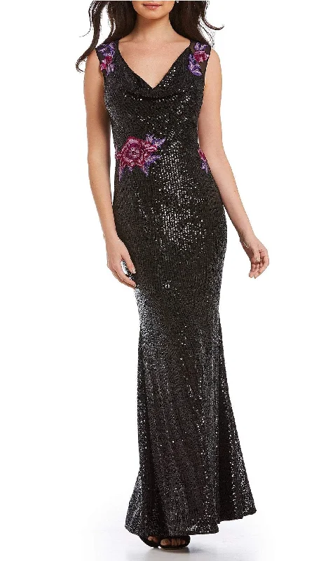 Prom dresses with geometric - cutout sleeves and flowing chiffon fabrics for a modern and airy lookAidan Mattox - MD1E201740 Floral Embellished V-Neck Sheath Gown Prom dresses with geometric - cutout sleeves and flowing chiffon fabrics for a modern and airy lookAidan Mattox - MD1E201740 Floral Embellished V-Neck Sheath Gown