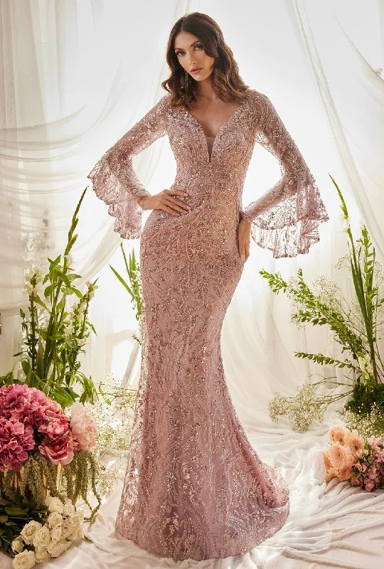 Andrea & Leo A1120 Long Sleeve Mermaid Formal Gown