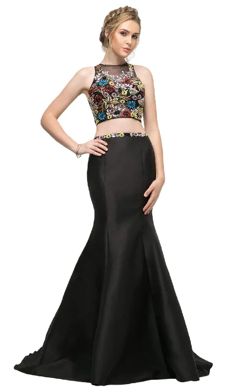 Sleeveless formal dresses with sequined straps and a - line skirts for a classic formal eventCinderella Divine - 84267 Two Piece Beaded Mermaid Dress Sleeveless formal dresses with sequined straps and a - line skirts for a classic formal eventCinderella Divine - 84267 Two Piece Beaded Mermaid Dress