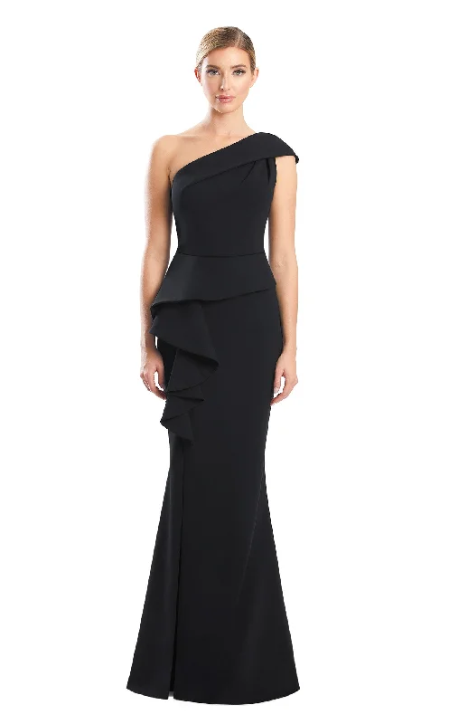 Formal dresses with cold - shoulder ruffled sleeves and floral prints for a romantic and trendy formal styleAlexander by Daymor 1781S23 Dress Formal dresses with cold - shoulder ruffled sleeves and floral prints for a romantic and trendy formal styleAlexander by Daymor 1781S23 Dress