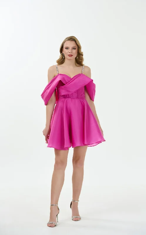 Party dresses with a pom - pom trim for a fun and festive touchGygess G2411021 Dress Party dresses with a pom - pom trim for a fun and festive touchGygess G2411021 Dress