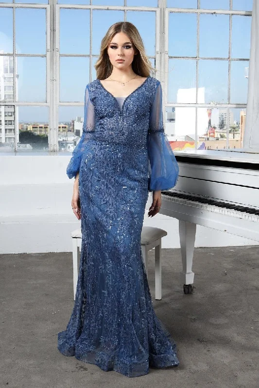 Sheath - style bodycon dress for a sophisticated office lookHigh Couture NR2205 Long Sleeve Formal Evening Dress Sheath - style bodycon dress for a sophisticated office lookHigh Couture NR2205 Long Sleeve Formal Evening Dress