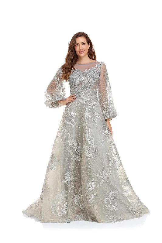 Bodycon dress with a zipper detailHigh Couture NR2226 Prom Long Sleeve Formal A Line Ball Gown Bodycon dress with a zipper detailHigh Couture NR2226 Prom Long Sleeve Formal A Line Ball Gown