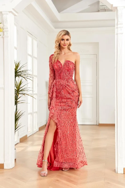 Strapless bodycon dress for a glamorous eveningHigh Couture NR2268 Prom Long One Shoulder Formal Dress Strapless bodycon dress for a glamorous eveningHigh Couture NR2268 Prom Long One Shoulder Formal Dress
