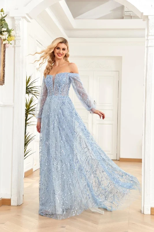 Solid - colored bodycon dress for a classic appearanceHigh Couture NR2271 Prom Long Off Shoulder Ball Gown Solid - colored bodycon dress for a classic appearanceHigh Couture NR2271 Prom Long Off Shoulder Ball Gown