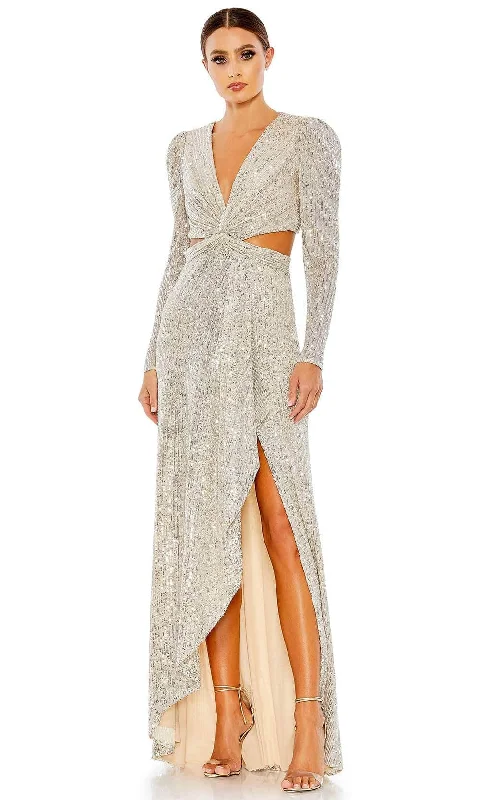 Formal dresses with empire waists and organza overlays for a feminine lookIeena Duggal 26739 - Long-Sleeved Sequined Evening Gown Formal dresses with empire waists and organza overlays for a feminine lookIeena Duggal 26739 - Long-Sleeved Sequined Evening Gown