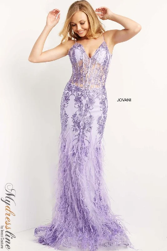 Prom dresses with keyhole backs and rhinestone - studded straps for a flirty lookJovani 08141 Prom dresses with keyhole backs and rhinestone - studded straps for a flirty lookJovani 08141