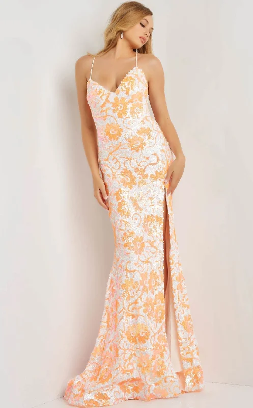 Prom dresses with lace - trimmed sleeves and empire - style waists for a flattering and vintage - inspired formal affairJovani 08255BG Dress Prom dresses with lace - trimmed sleeves and empire - style waists for a flattering and vintage - inspired formal affairJovani 08255BG Dress