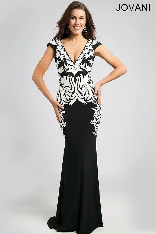 Bodycon dress with a thigh - high slitJovani 99014 Plunging Neckline Long Formal Gown Sale Bodycon dress with a thigh - high slitJovani 99014 Plunging Neckline Long Formal Gown Sale